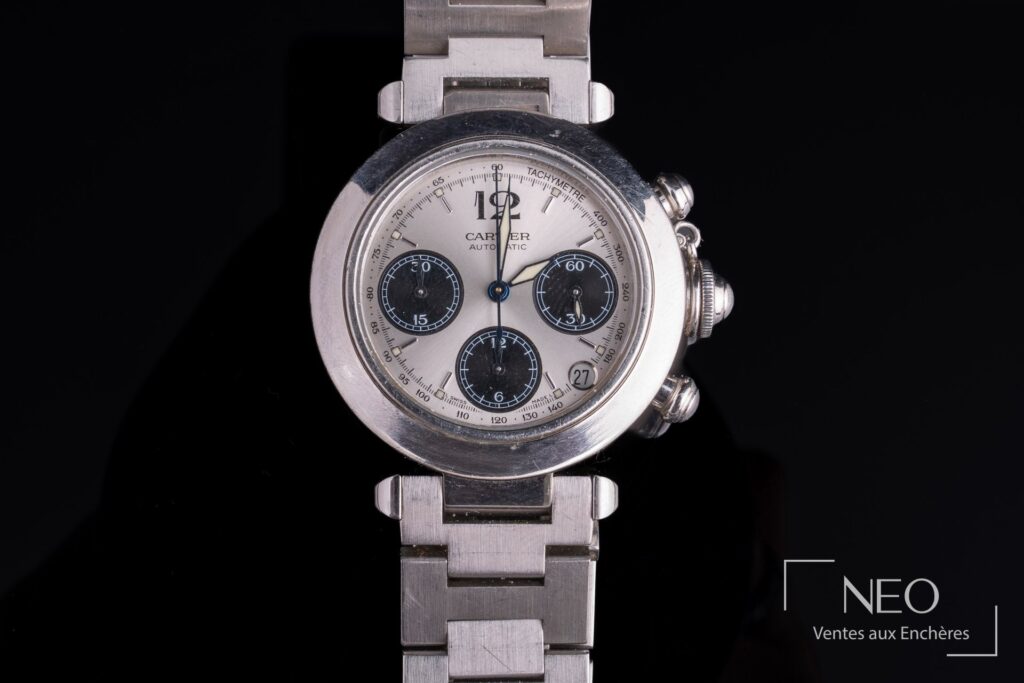 Montre Cartier Pasha Chronographe en acier