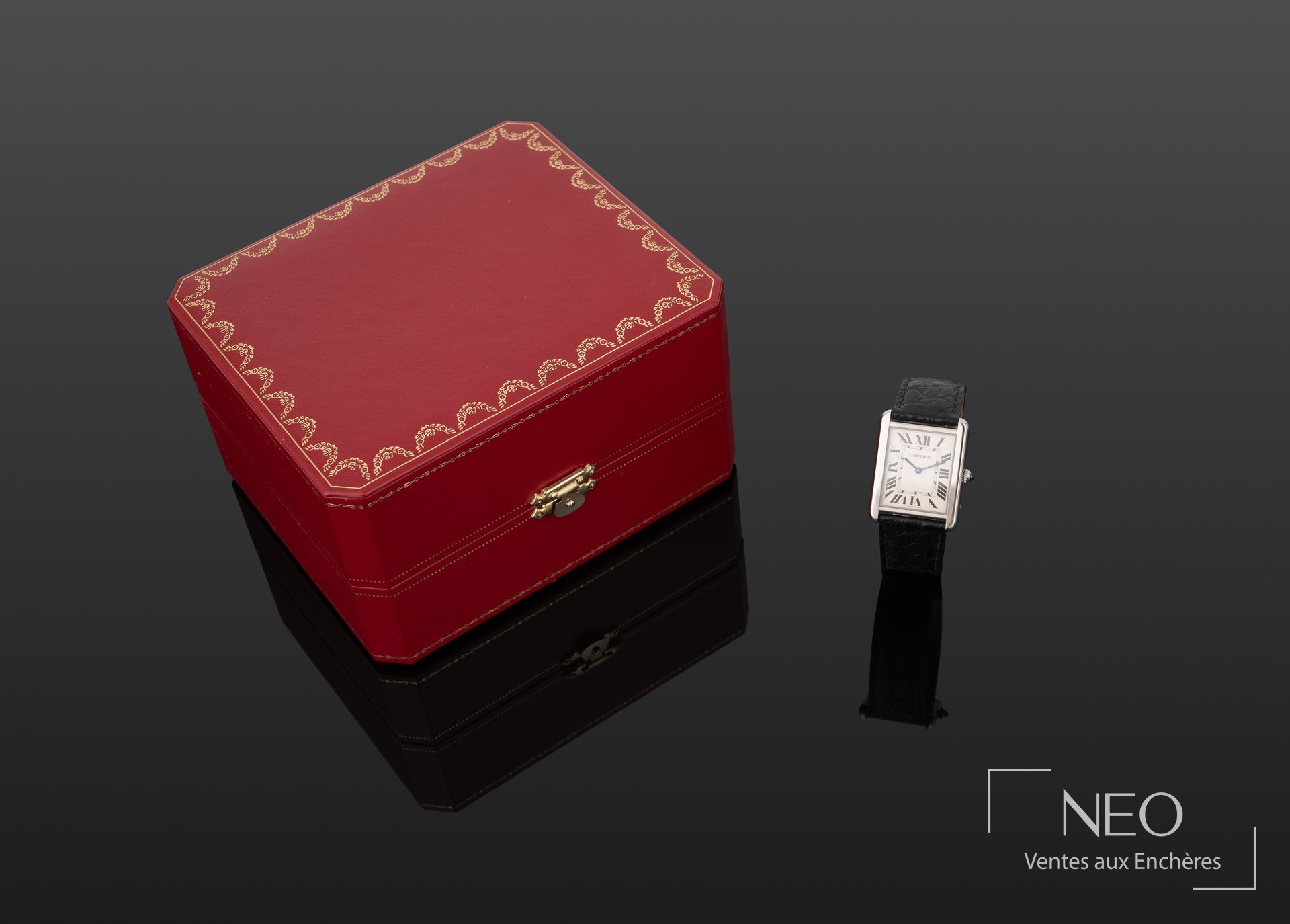 Cartier Tank Solo en acier avec cadran argenté