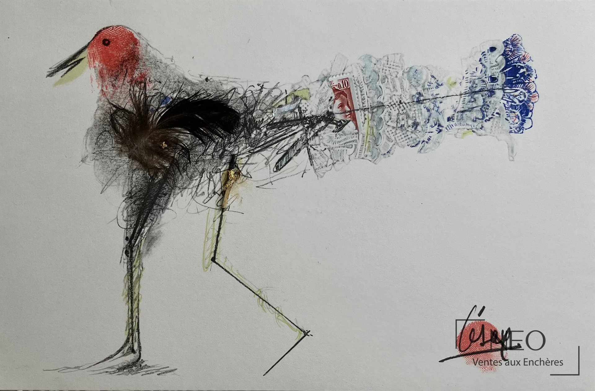 Œuvre de César Baldaccini d'après Poule