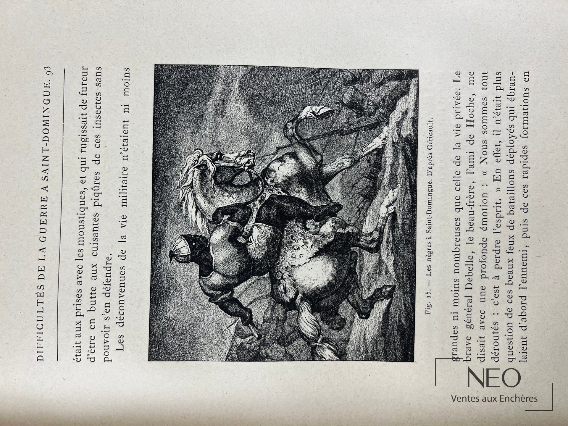 Page intérieure illustrée d'un ouvrage sur les guerres de Napoléon