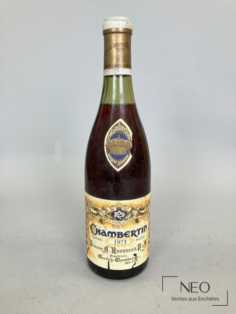 Bouteille de Chambertin Grand Cru 1973 du Domaine Armand Rousseau