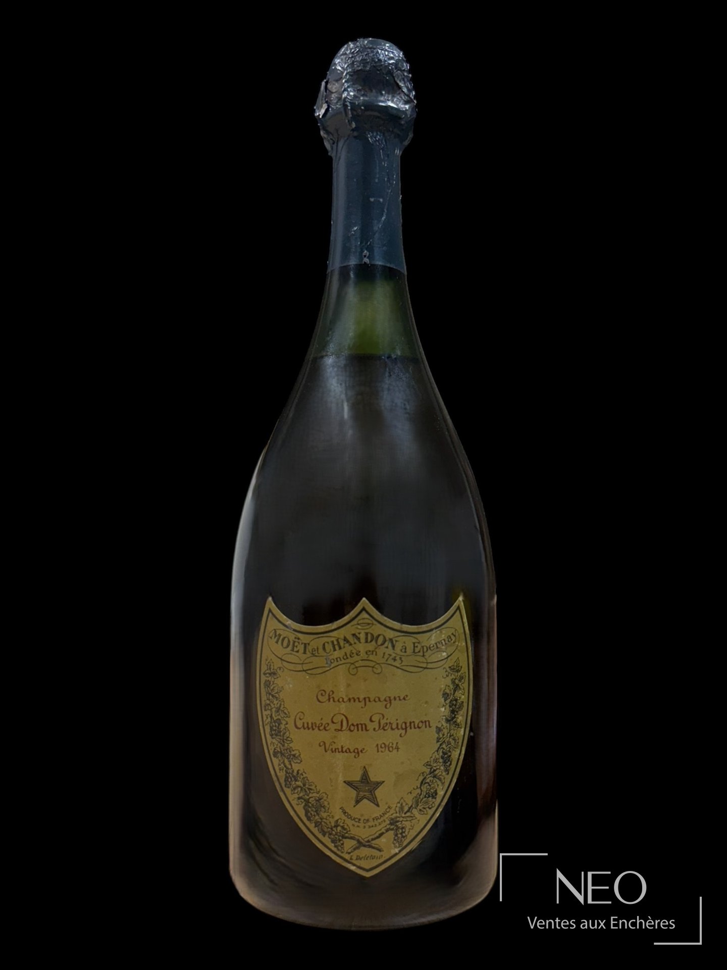 Champagne Dom Pérignon 1964, bouteille de champagne