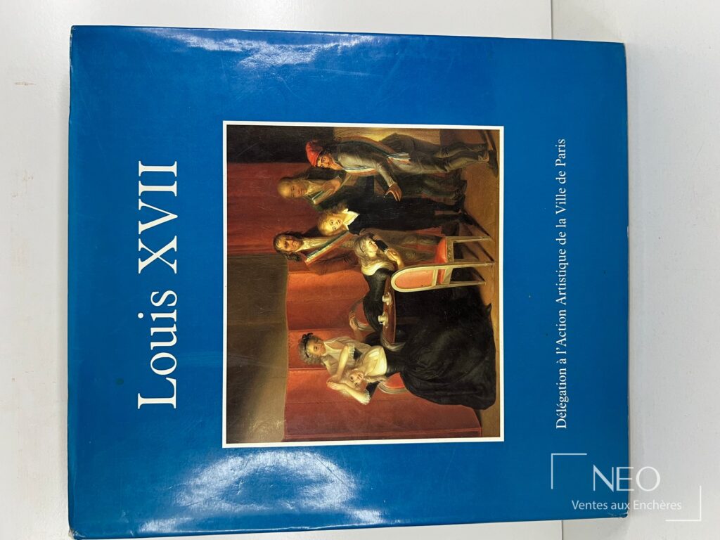 Couverture bleue du livre Louis XVII avec une reproduction peinte au centre
