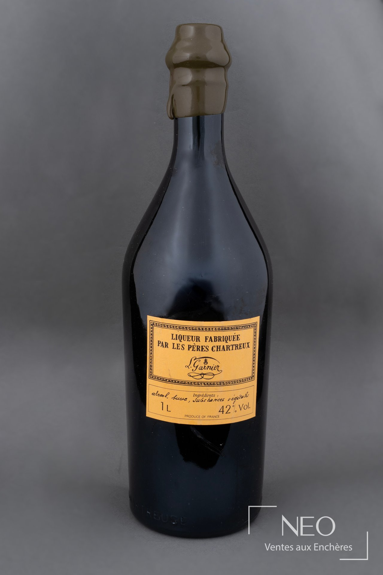 Chartreuse Jaune VEP, bouteille de 1 litre, Voiron, mise de 1991