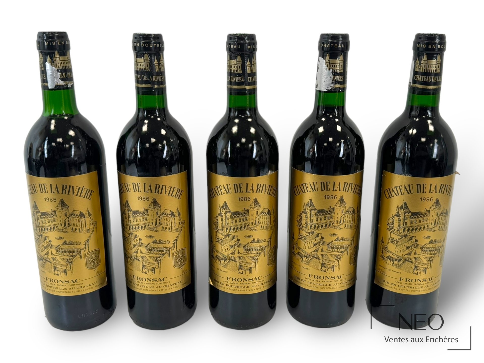 Château de la Rivière 1986, Fronsac, 5 bouteilles