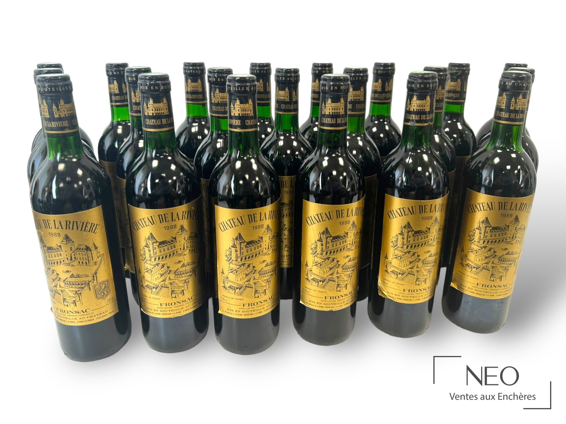 21 bouteilles Fronsac Château de la Rivière 1988