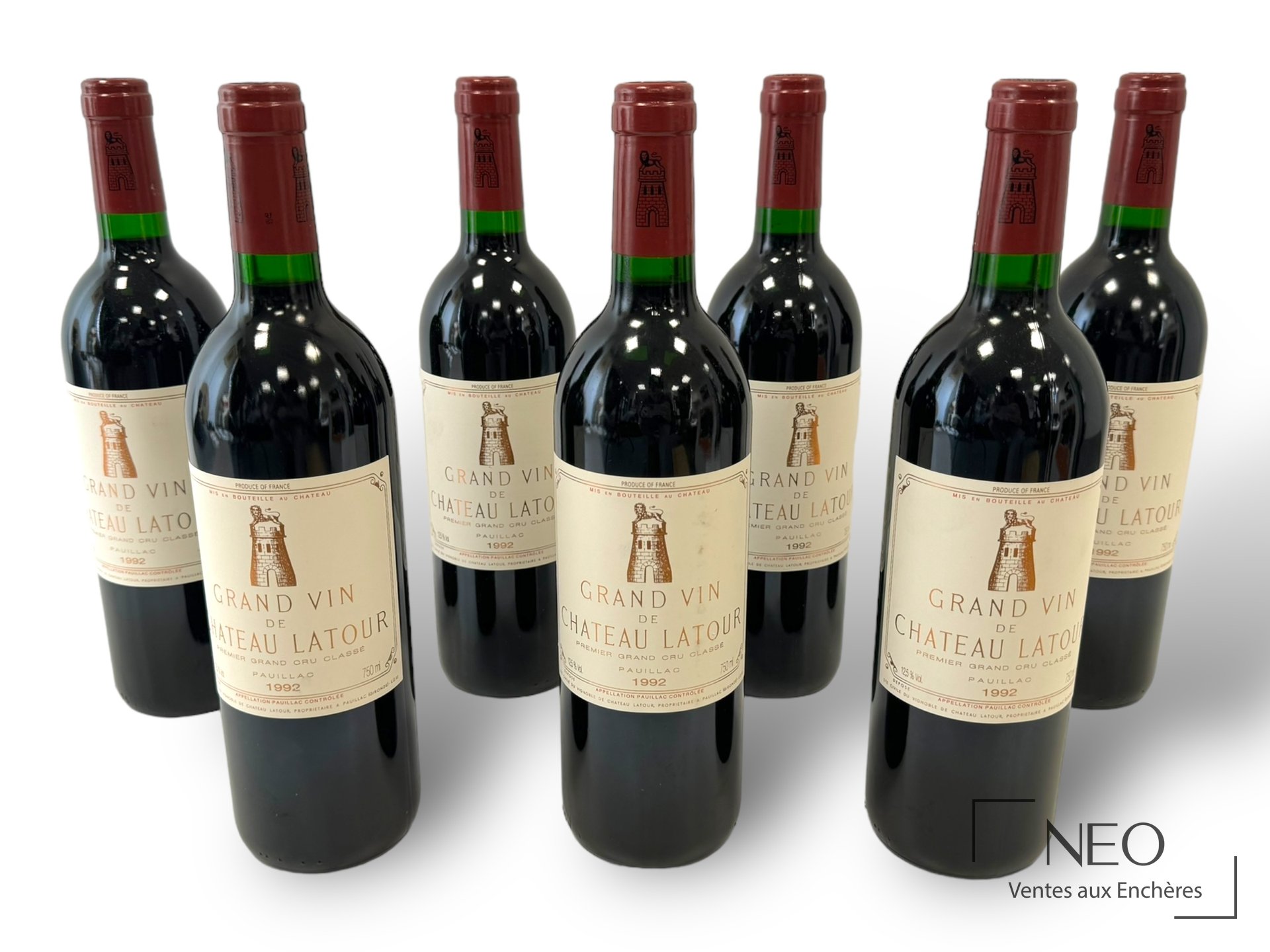 Château Latour 1992, 7 bouteilles de Pauillac