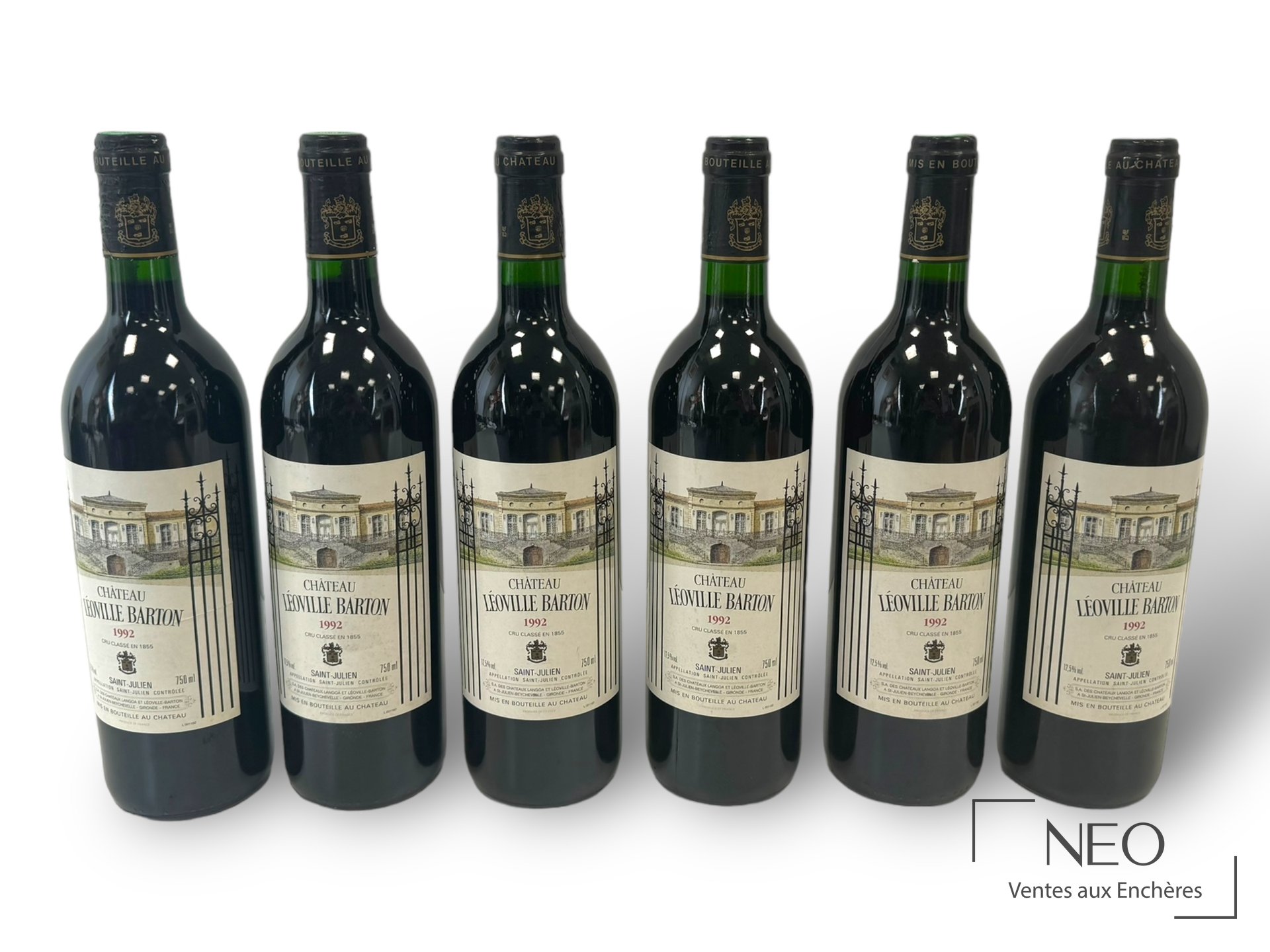 Château Léoville Barton 1992, 6 bouteilles de Margaux