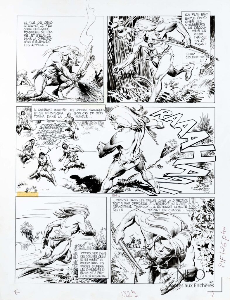 Planche originale de bande dessinée Rahan
