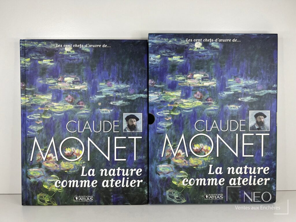 Deux exemplaires du livre Claude Monet sous coffret illustré