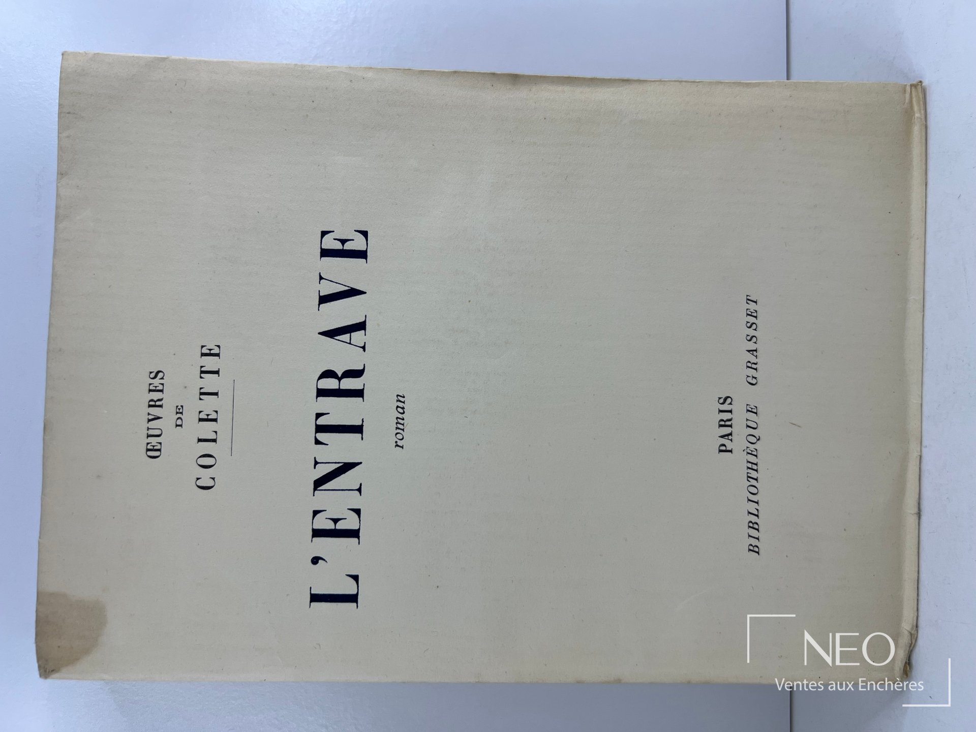 Couverture du roman L'entrave de Colette