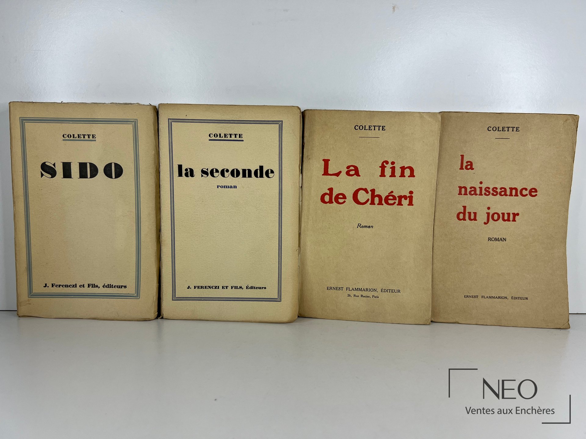Quatre couvertures de livres Colette