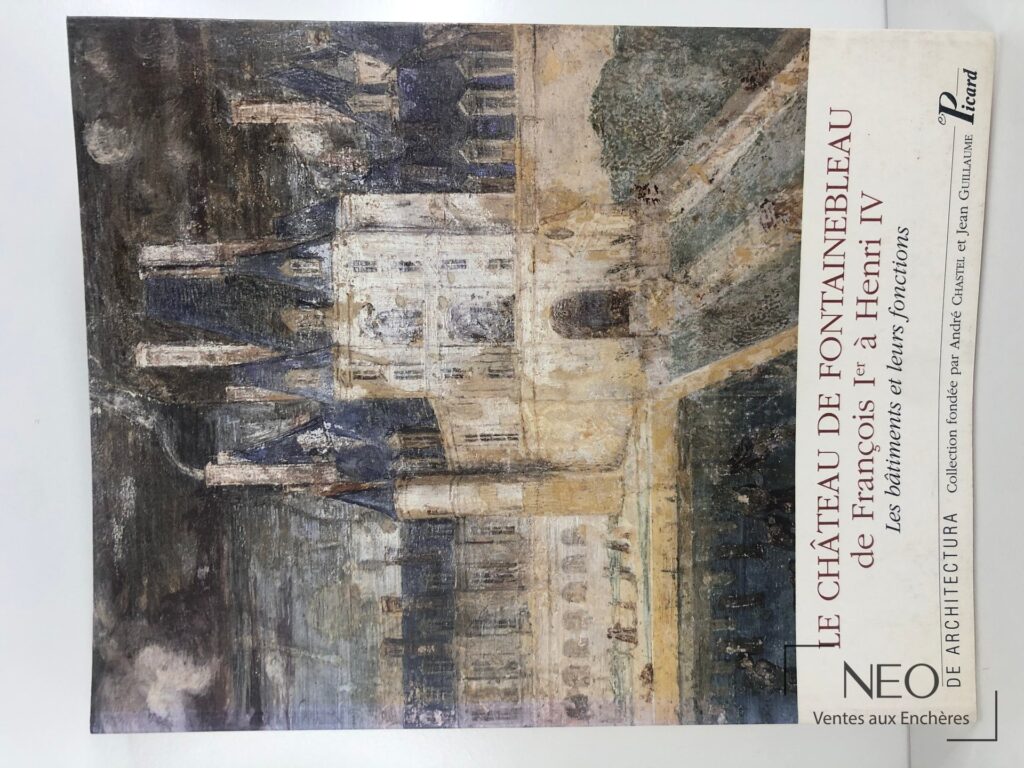 Couverture illustrée du livre sur le château de Fontainebleau