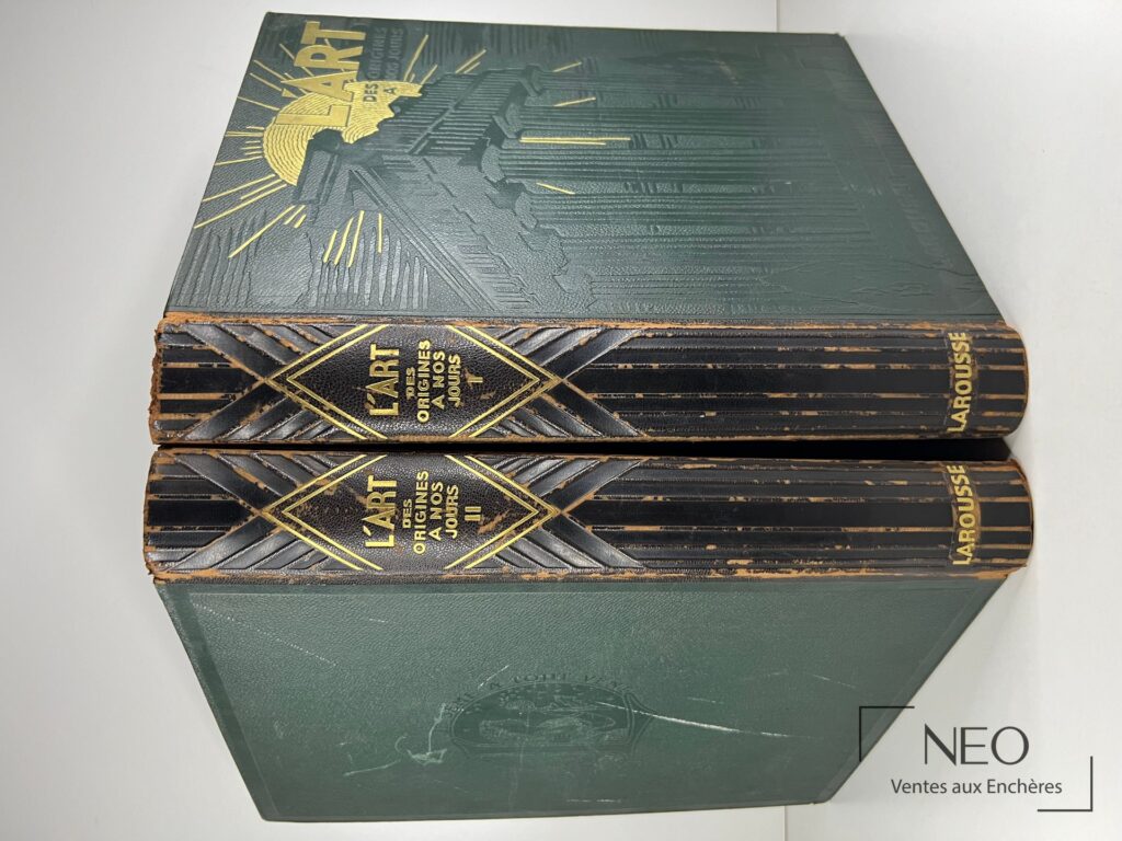 Deux volumes reliés de L'Art des origines à nos jours