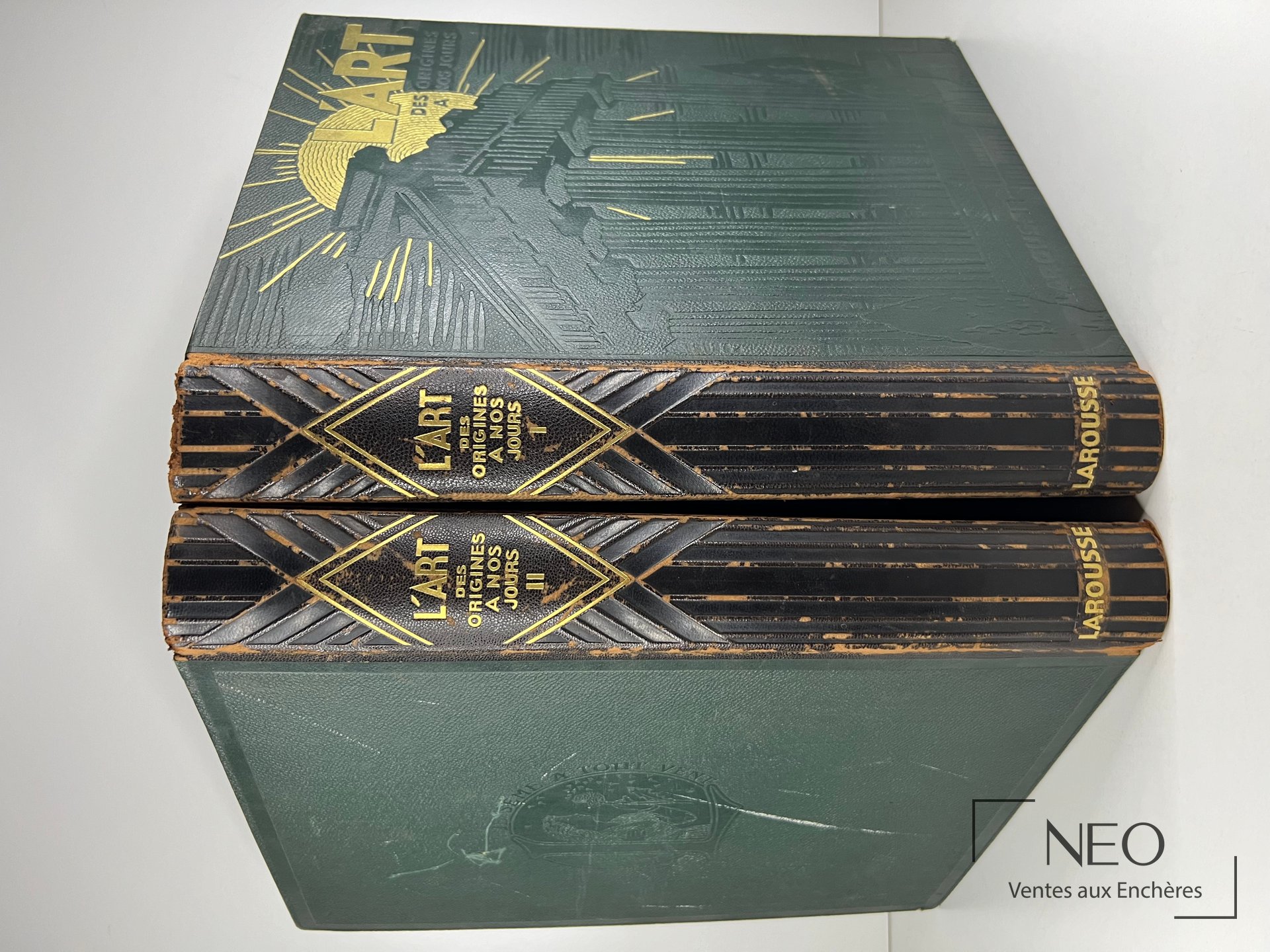 Deux volumes reliés de L'Art des origines à nos jours