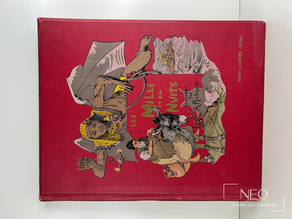 Couverture rouge illustrée du livre Les Mille et une Nuits