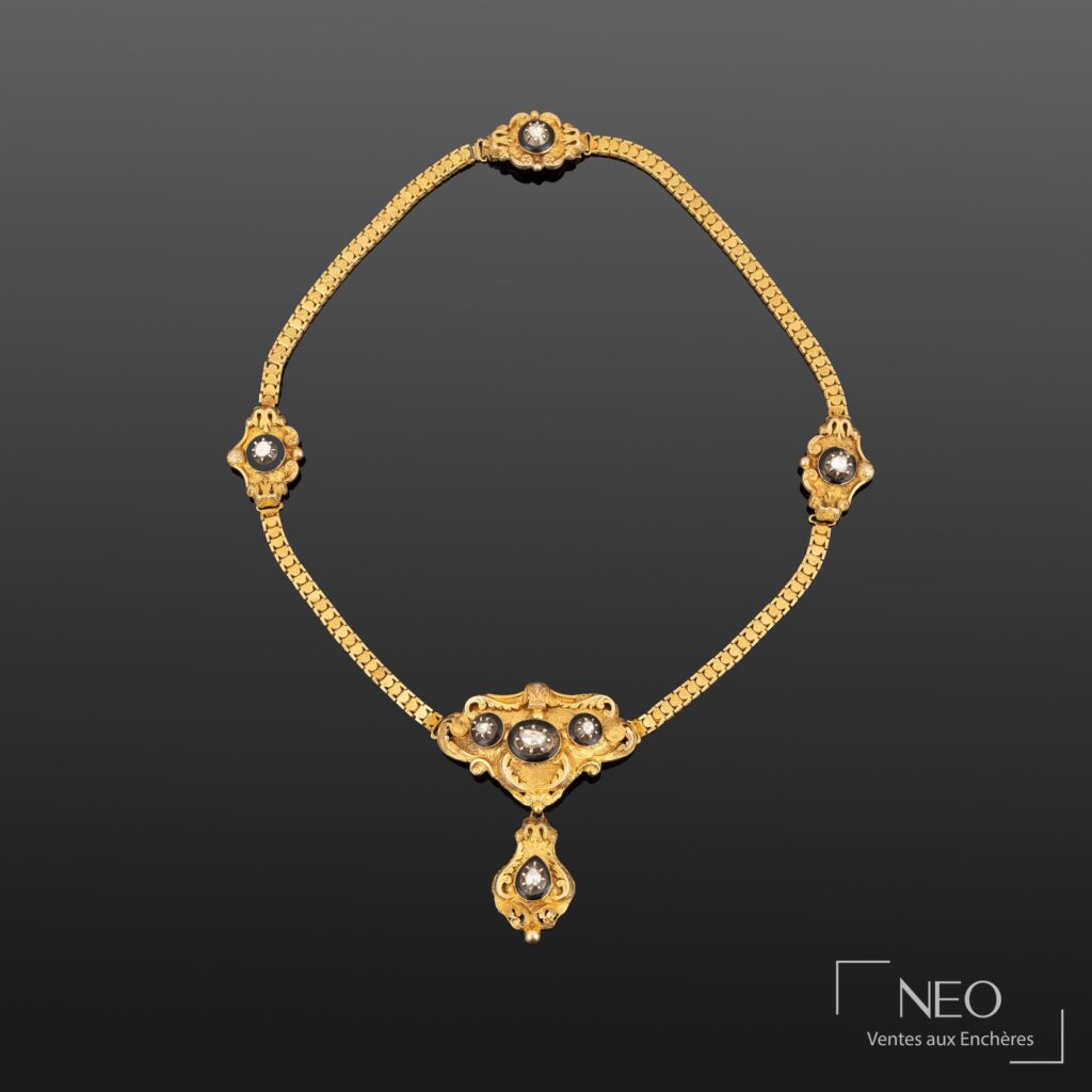 Collier en chute en or jaune