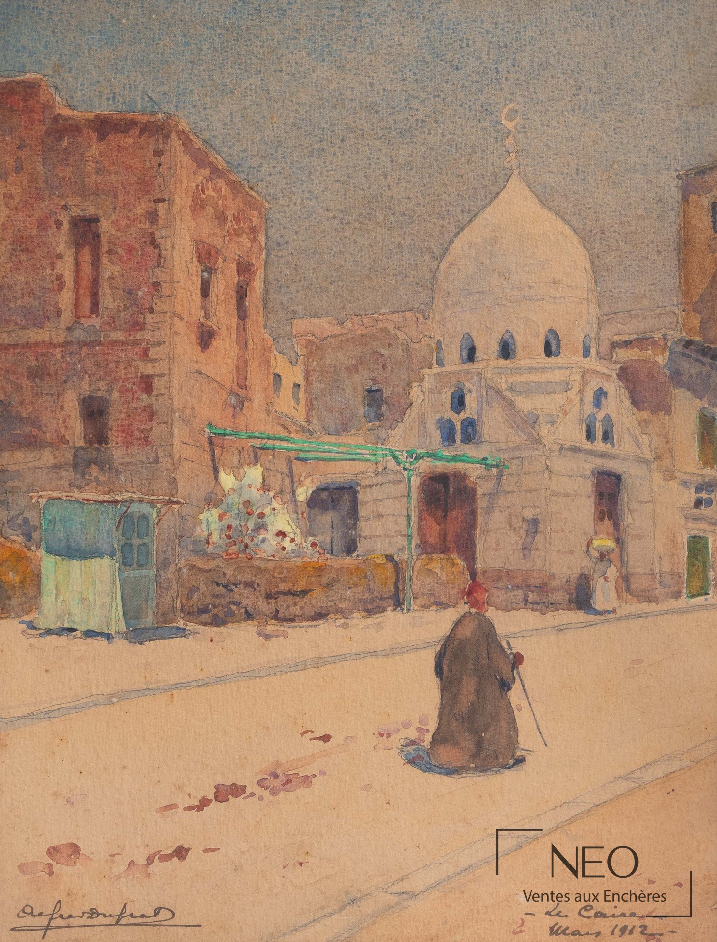 Vue du Caire par Cyprien Alfred-Duprat