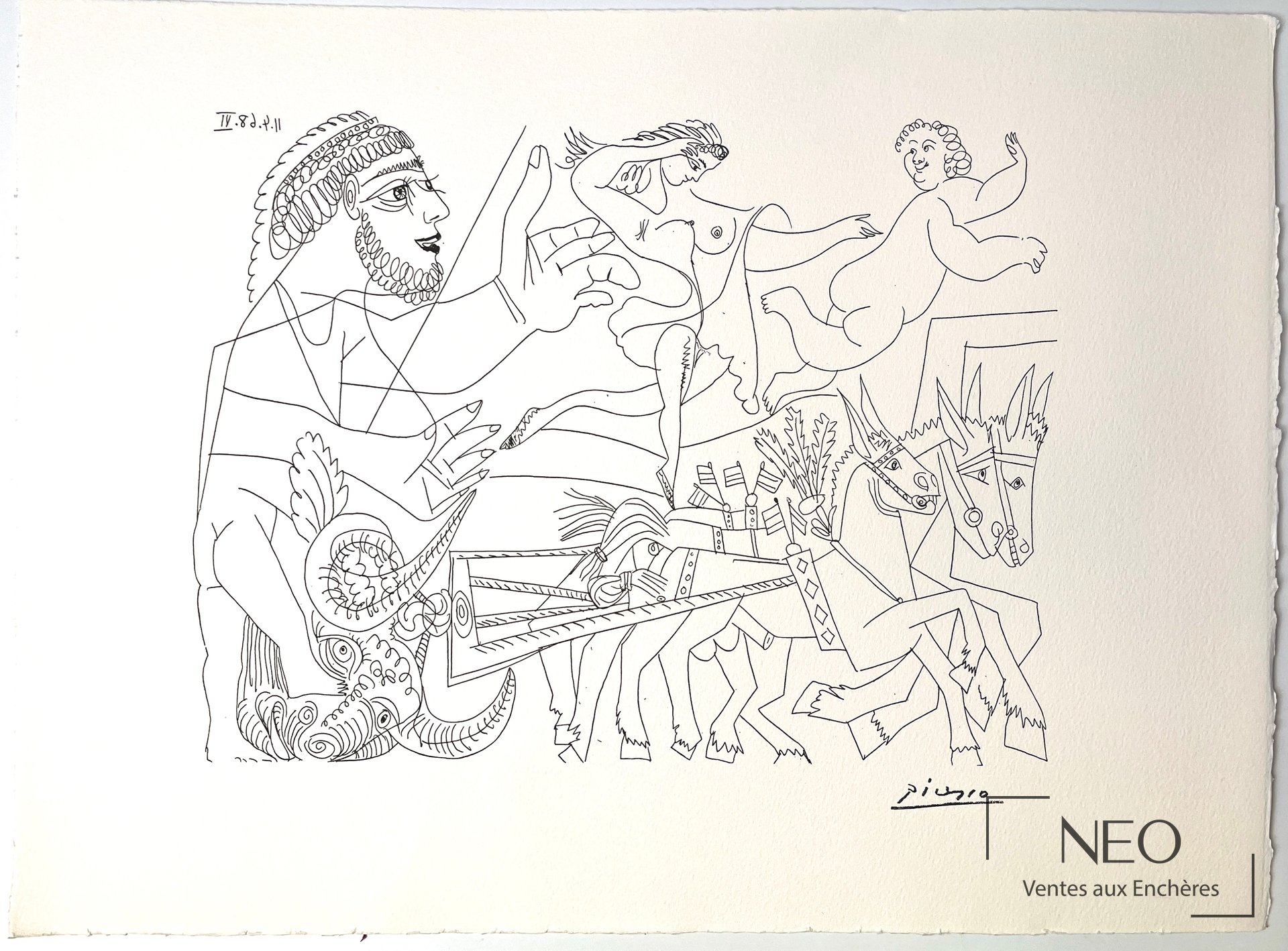 Lithographie de Picasso sur papier