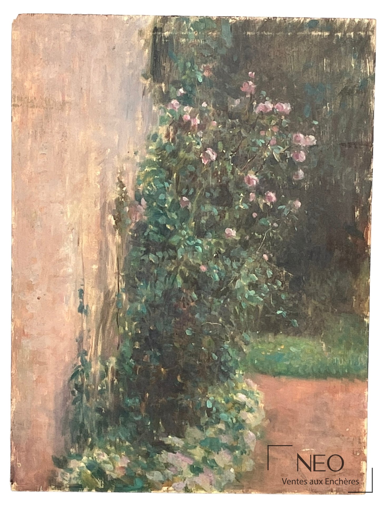Mur fleuri attribué à Delphin Enjolras
