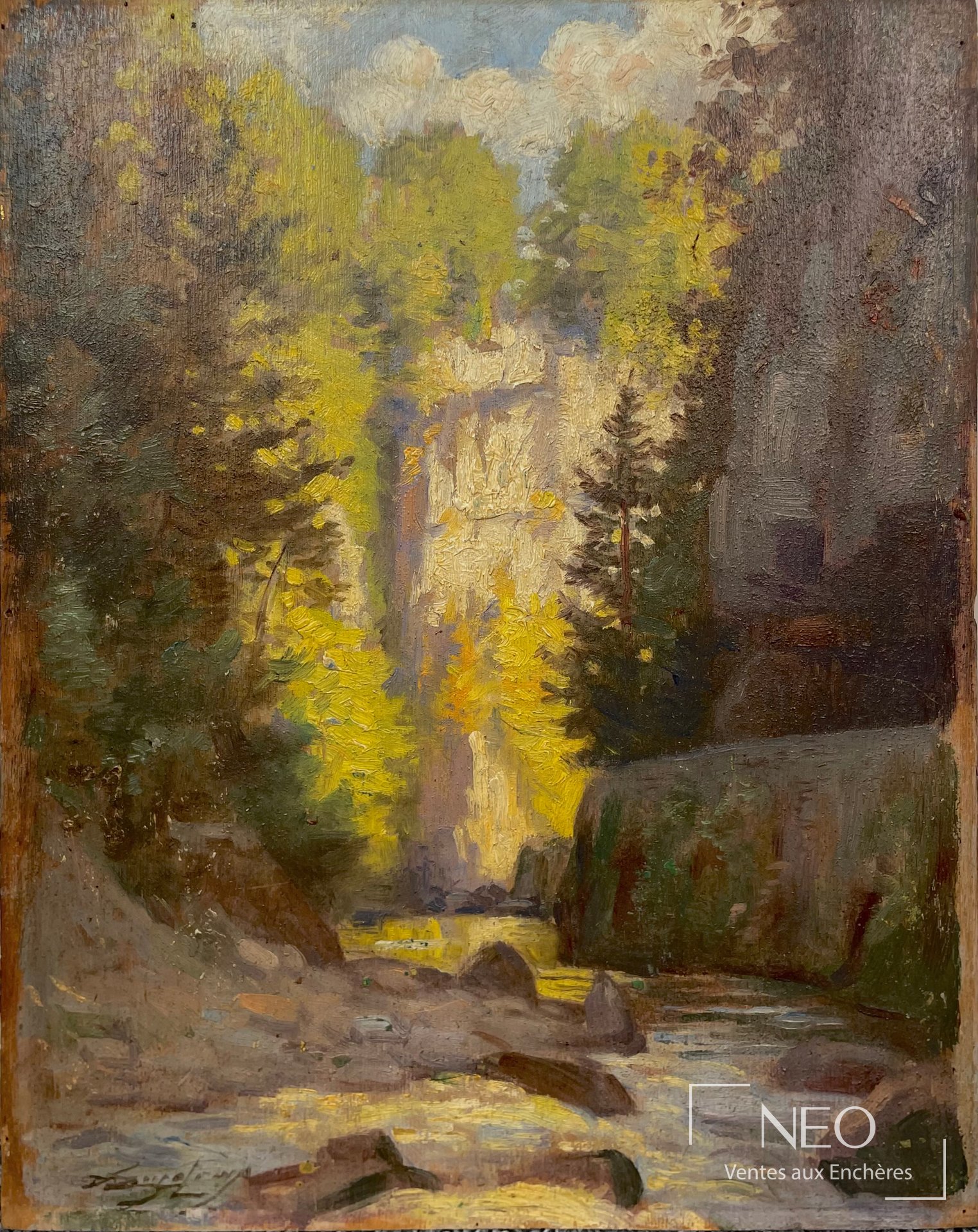 Paysage de montagne avec rivière