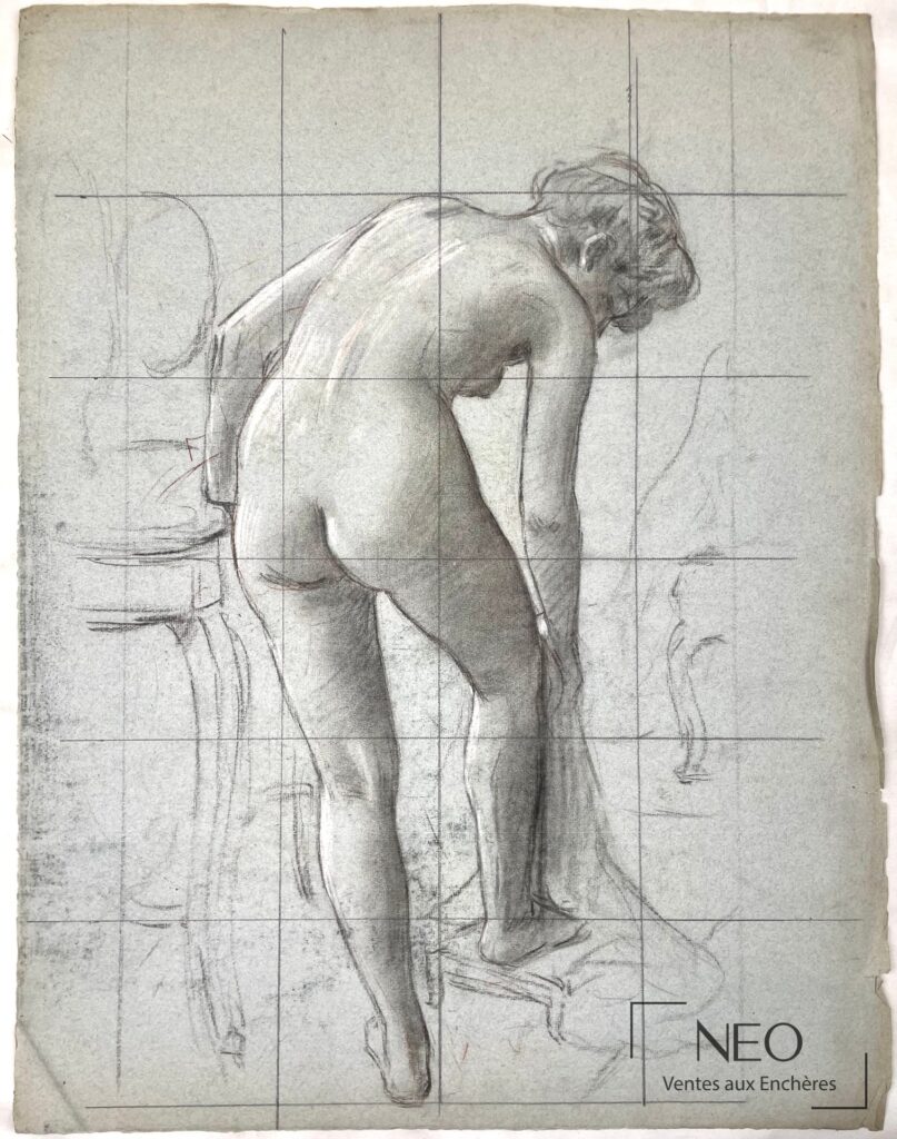 Étude de femme nue vue de dos