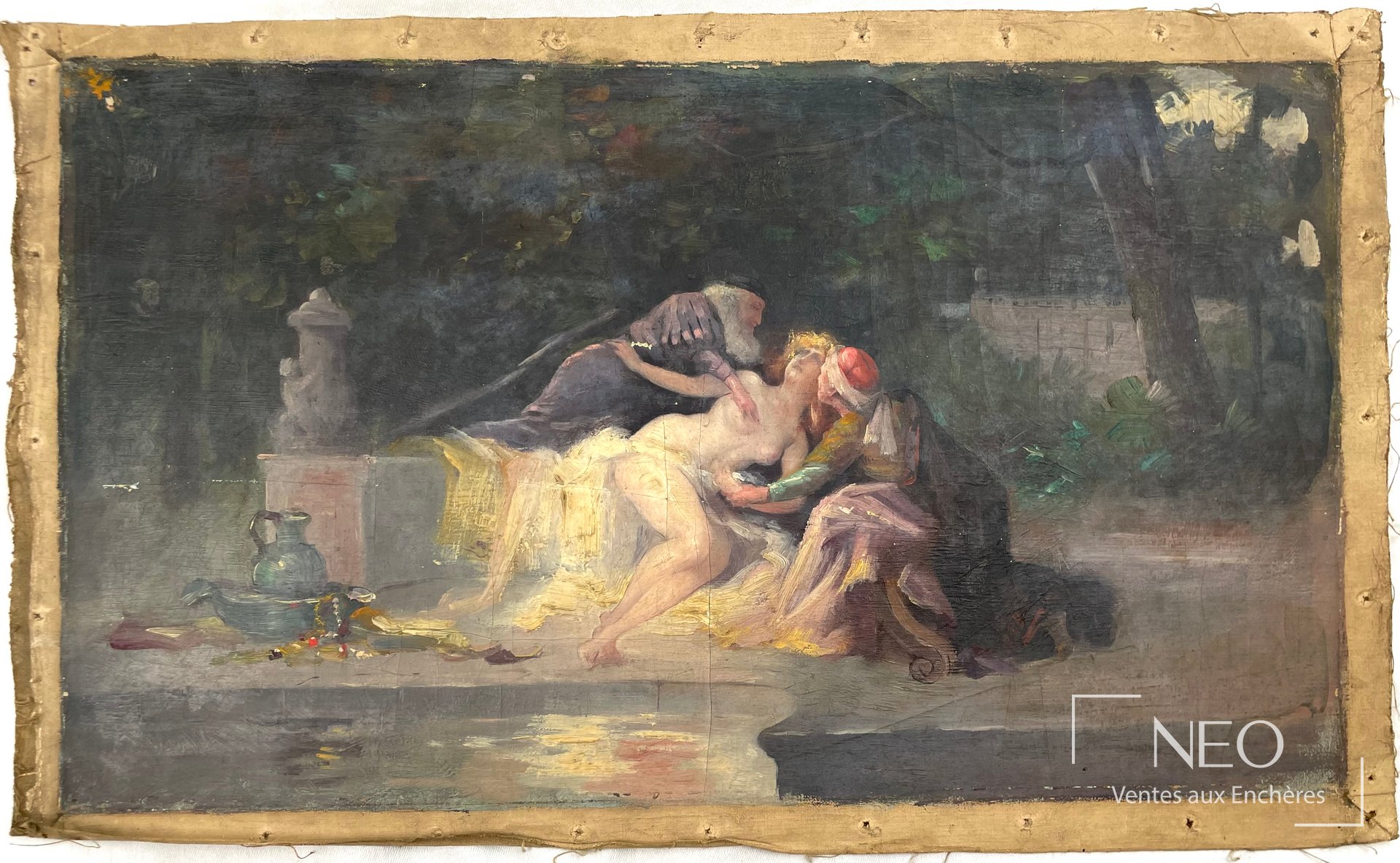 Huile sur toile attribuée à Delphin Enjolras