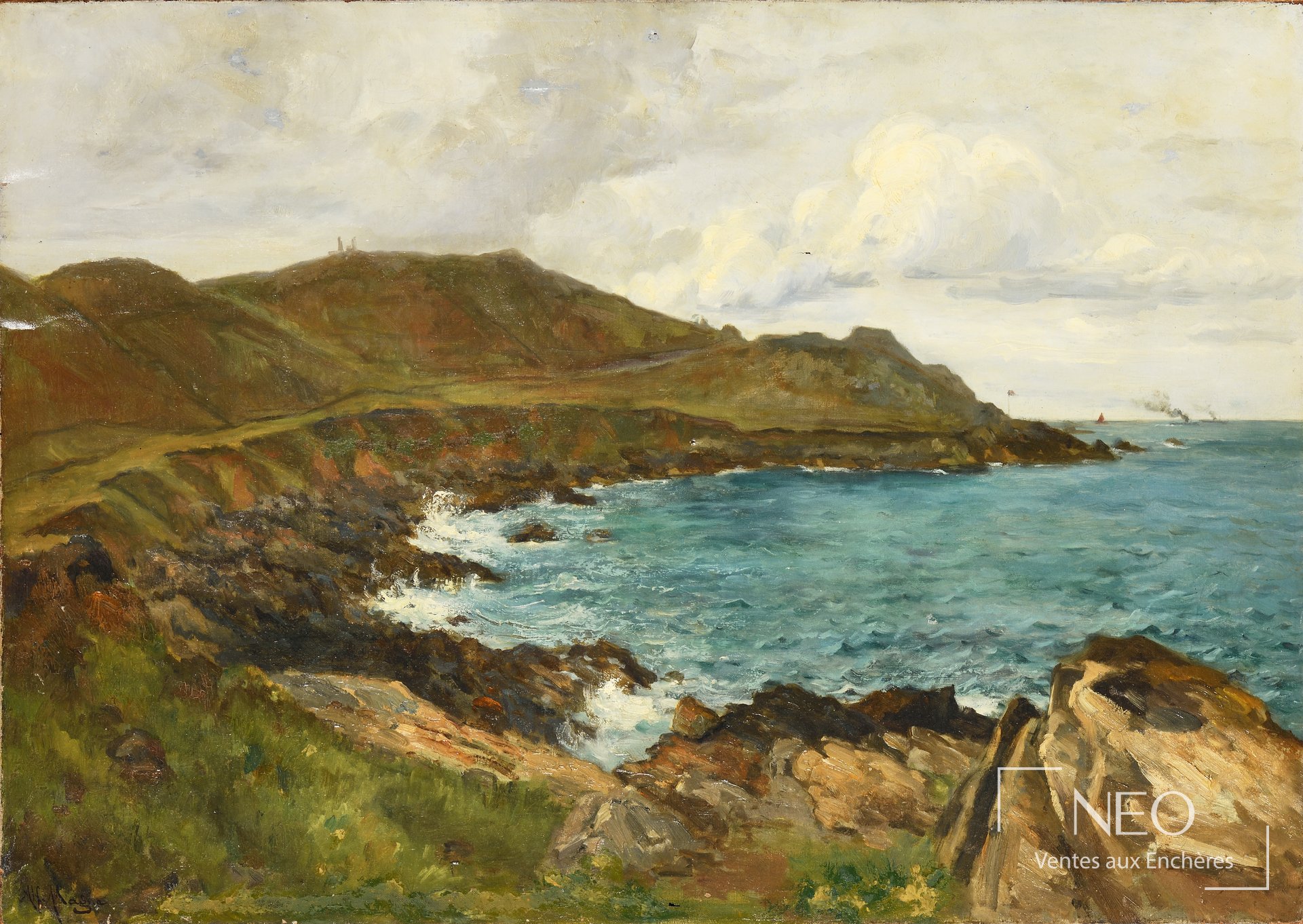 Paysage marin de Désiré Alfred Magne