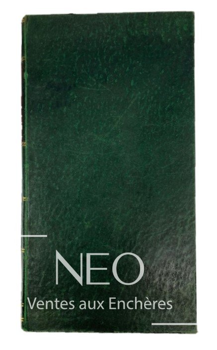 Couverture plein veau teinté vert d’un recueil ancien