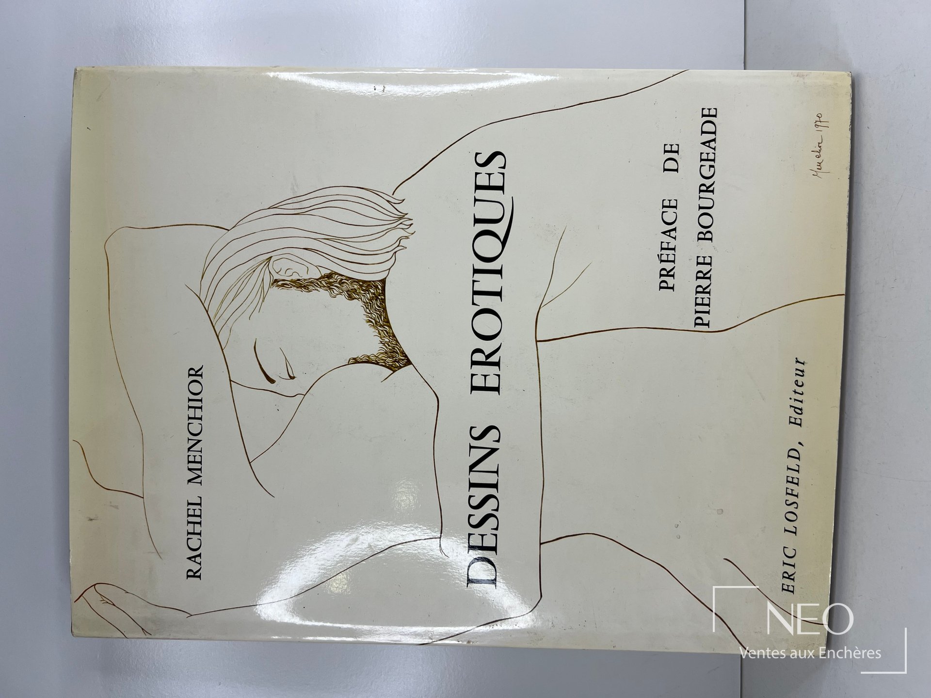 Couverture du livre Dessins Erotiques De Menchior avec titre et illustration stylisée.