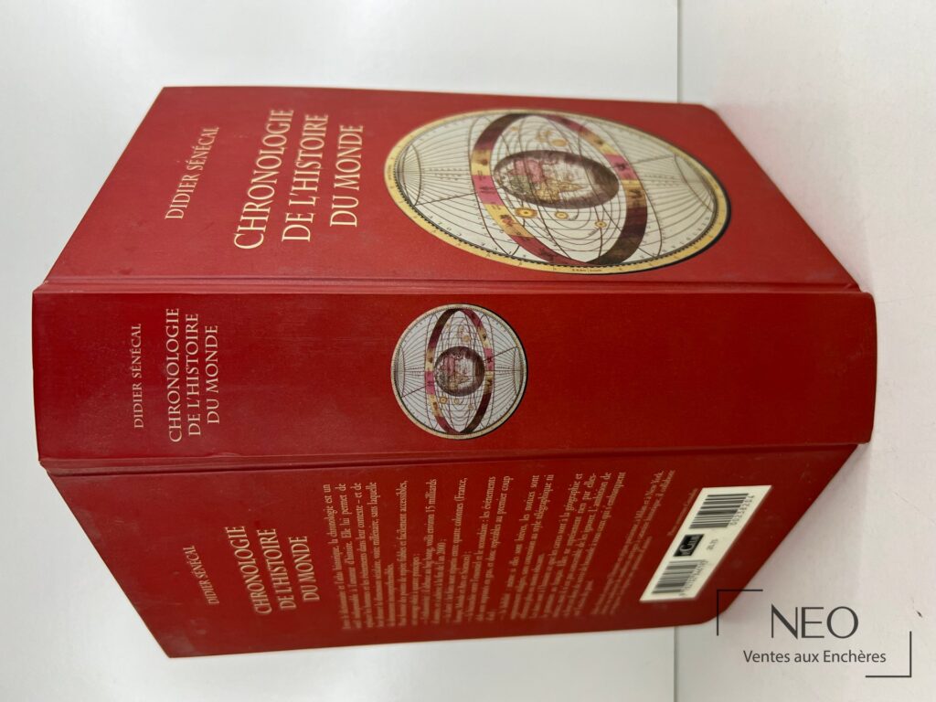 Couverture rouge du livre Chronologie de l'histoire du monde de Didier Senecal