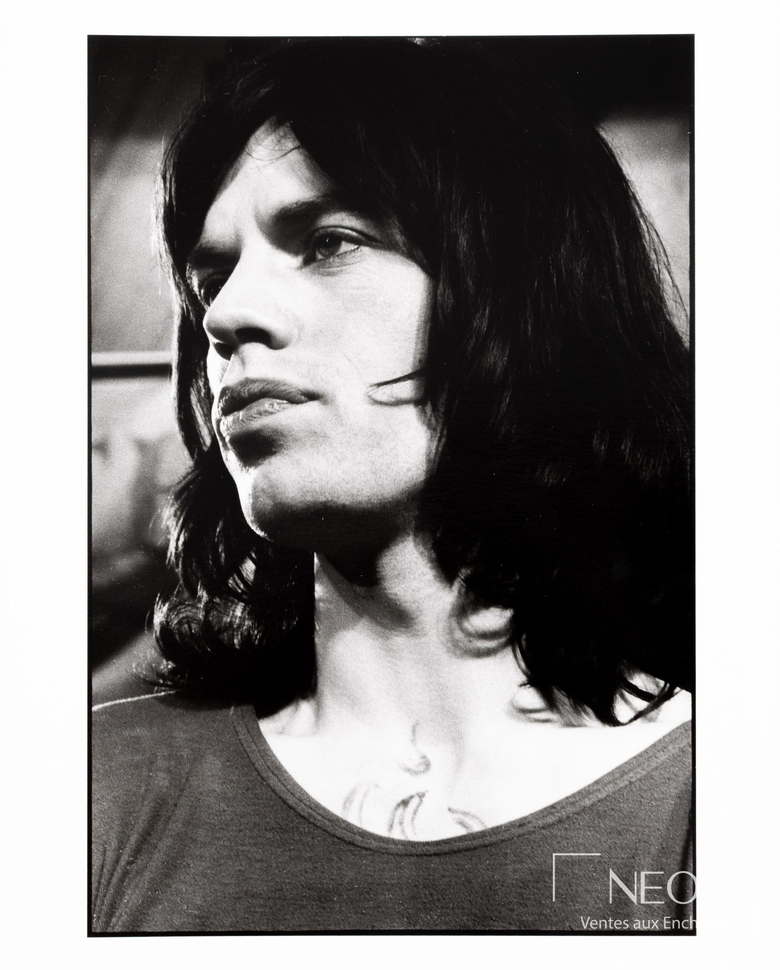 Dominique Tarlé, Portrait de Mick Jagger, tirage argentique postérieur