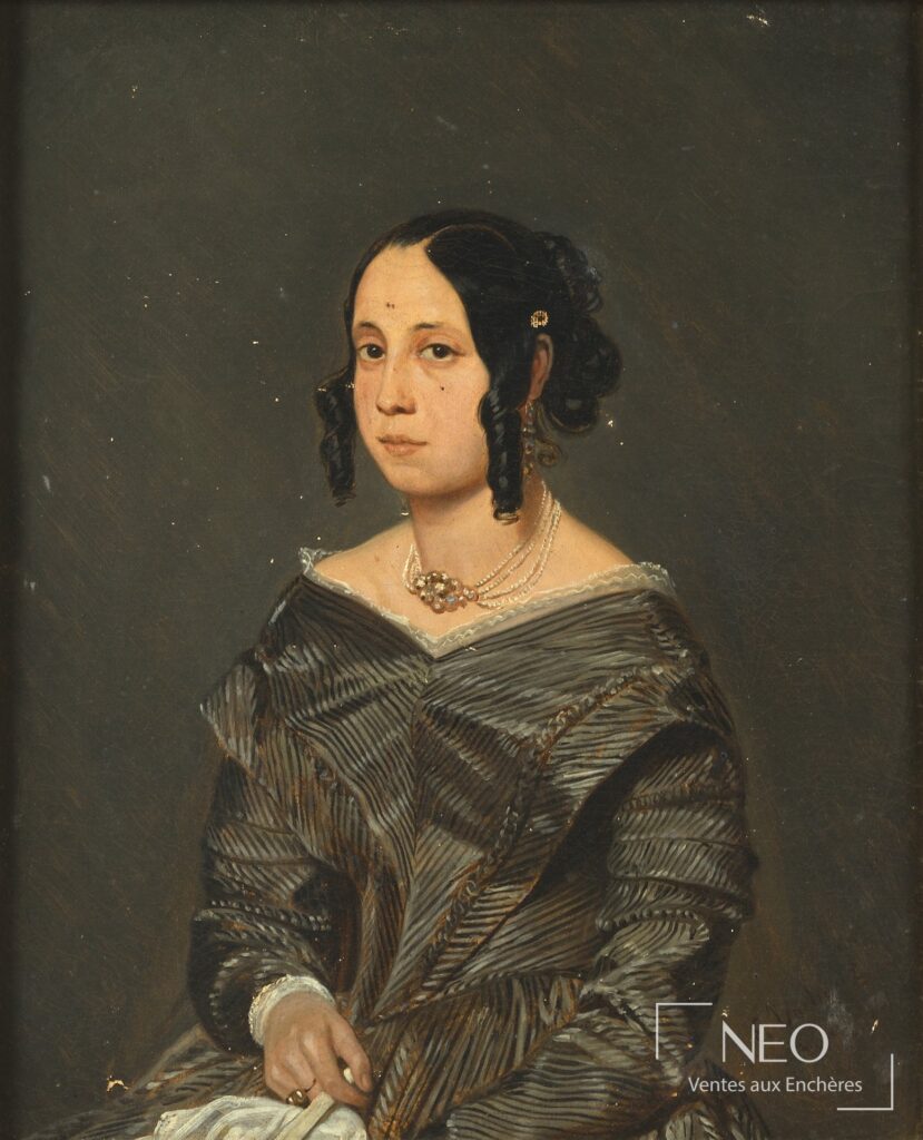 Portrait de femme à l’huile sur toile