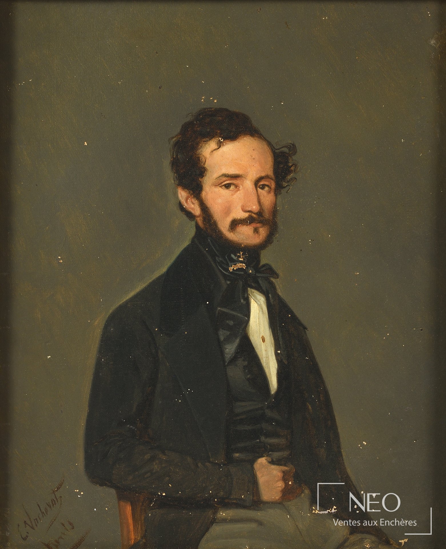 Portrait d'homme peint à l'huile