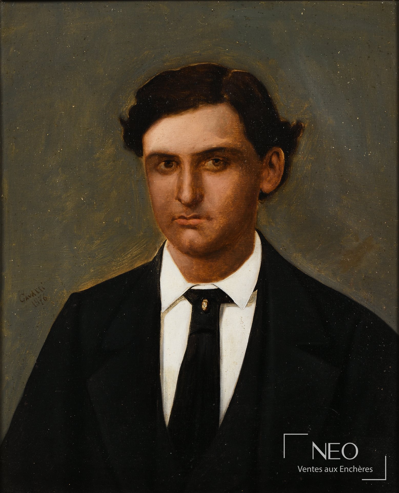 Portrait d'homme peint à l'huile sur toile
