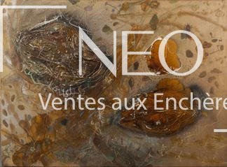 Composition abstraite en technique mixte sur toile