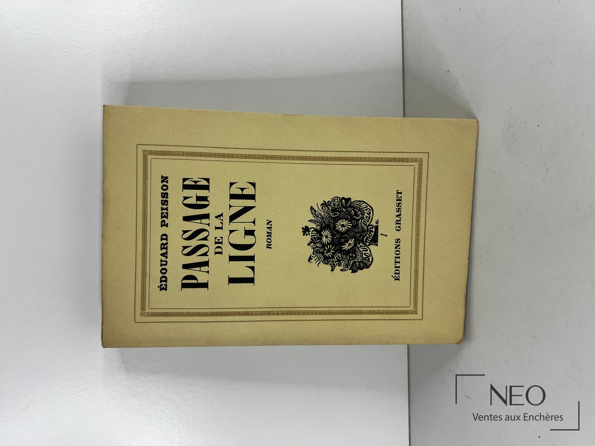 Couverture beige du livre Passage de la ligne d’Edouard Peisson
