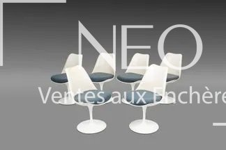 Suite de six chaises modèle 151 d’Eero Saarinen, circa 1980, édition Knoll