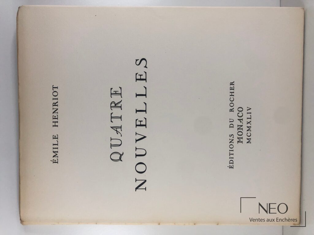 Couverture de Quatre Nouvelles d’Émile Henriot
