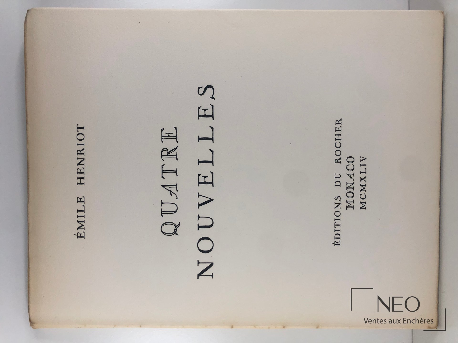 Couverture de Quatre Nouvelles d’Émile Henriot