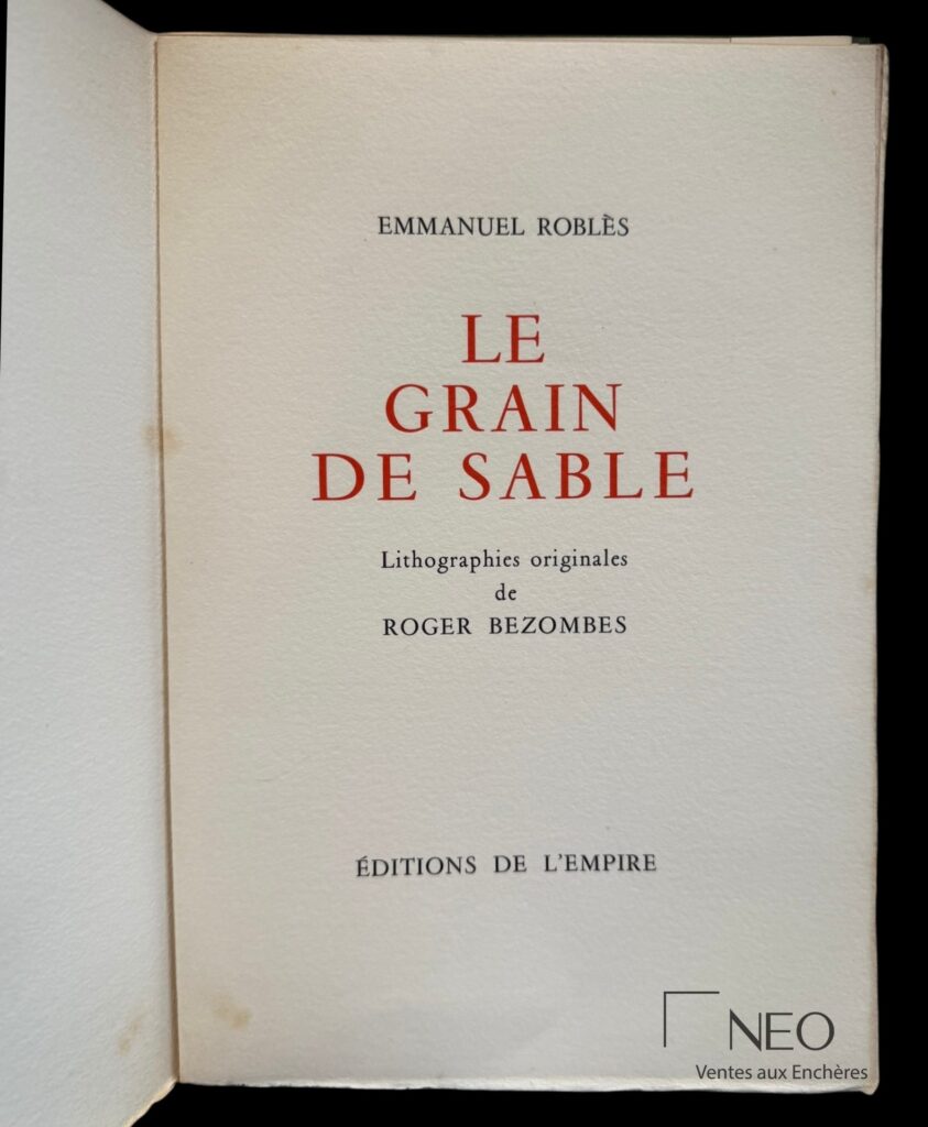 Page de titre d'Emmanuel Roblès