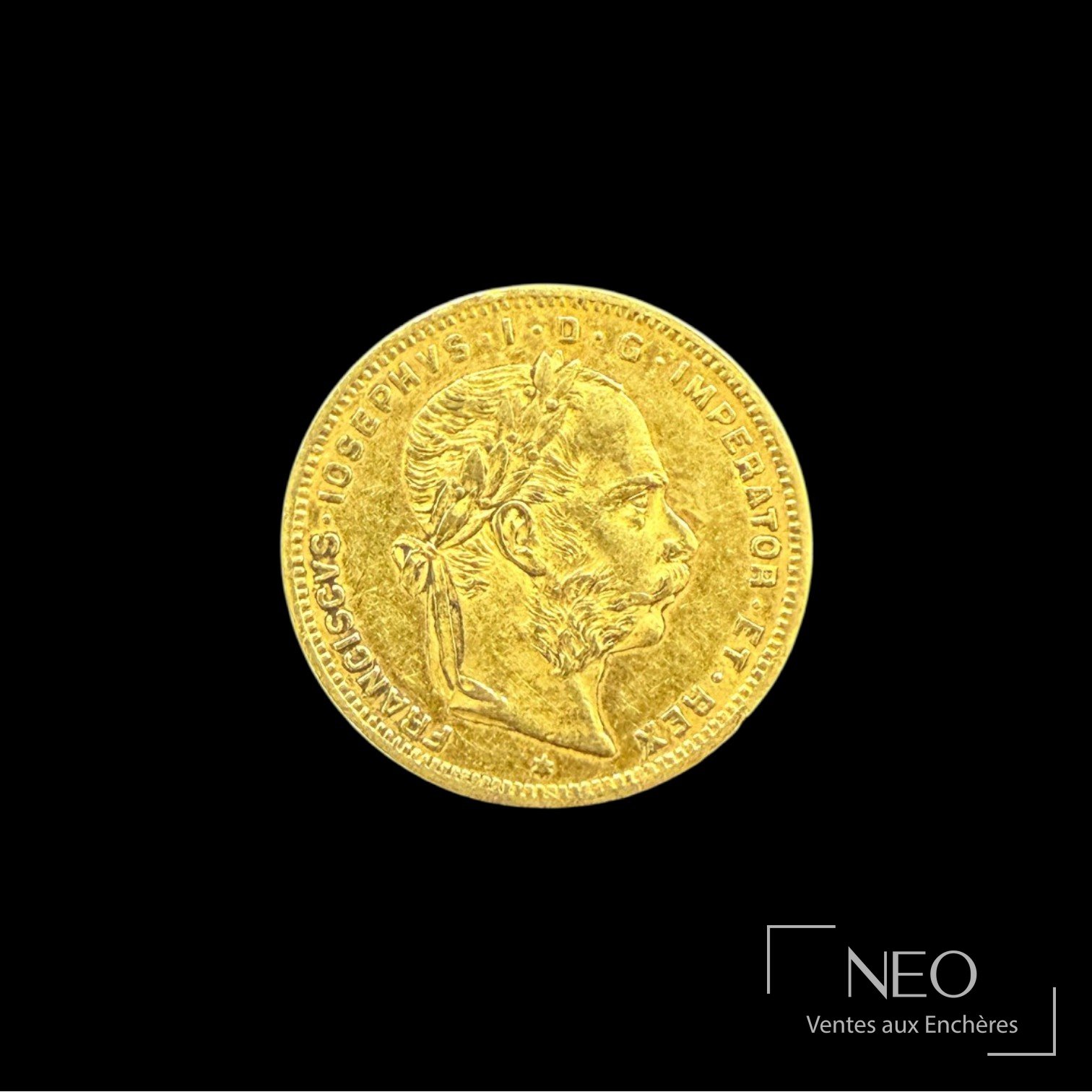 Empire d Autriche 1 pièce 8 florins ou 20 francs or François Ier 1886
