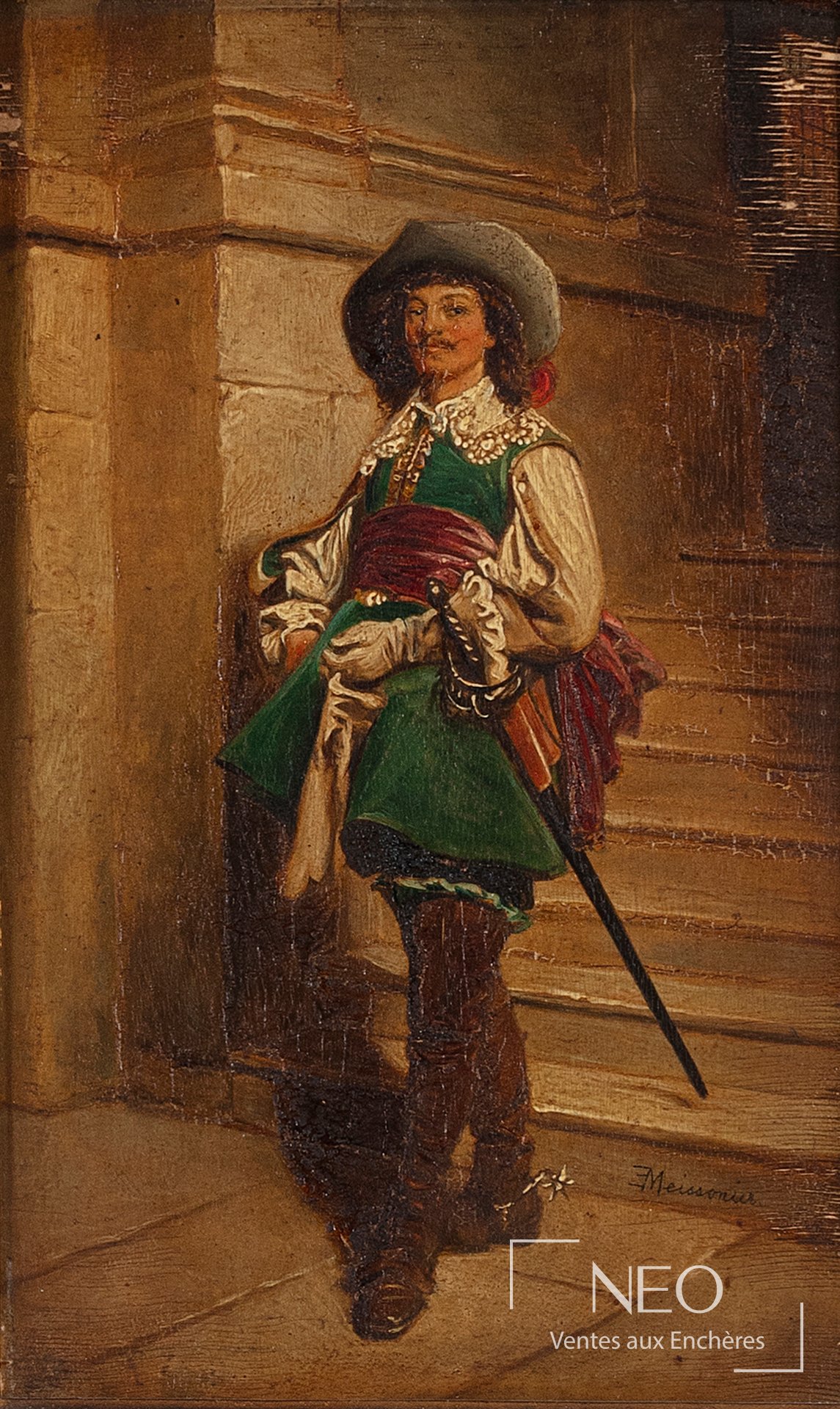 Mousquetaire du roi peint en pied