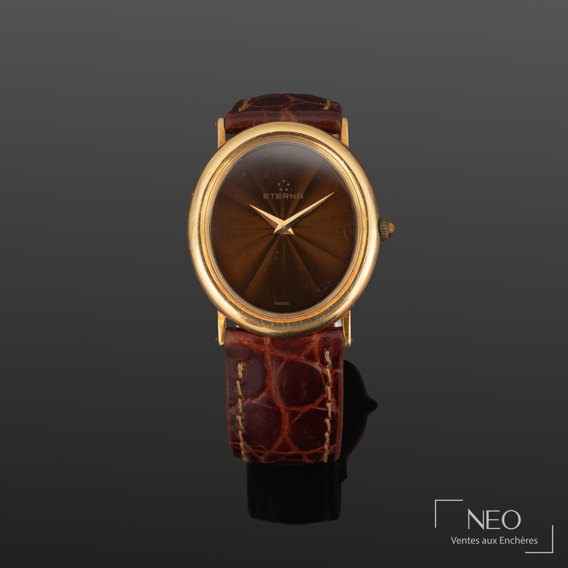 Montre bracelet Eterna de forme ovale