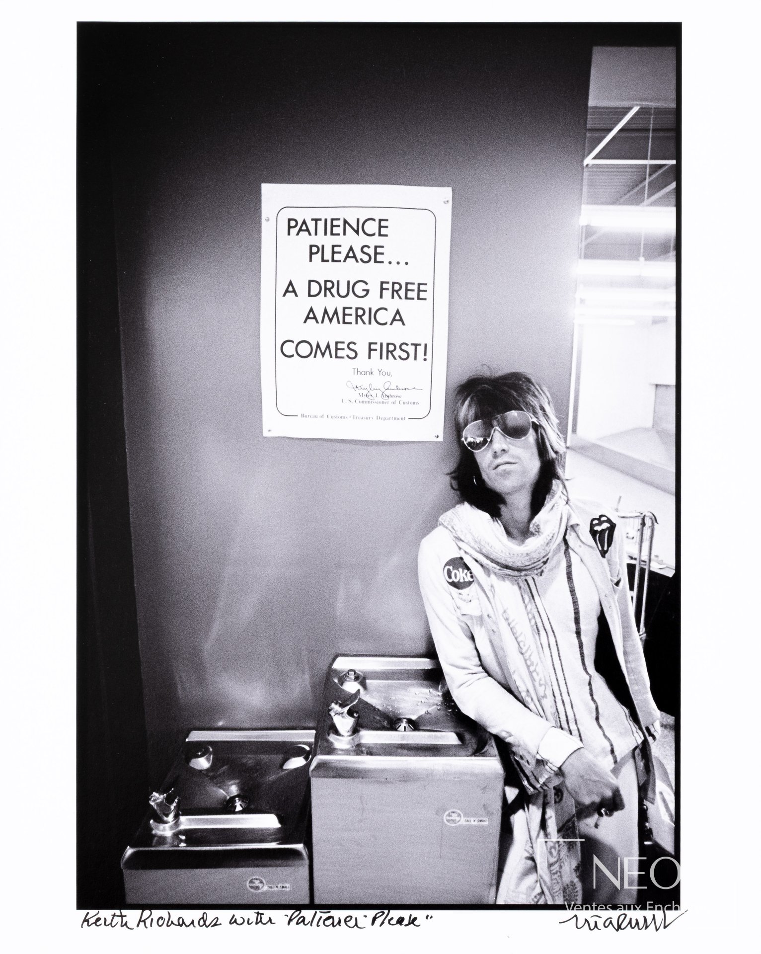 Ethan Russell, Keith Richards « Patience Please », tirage argentique postérieur