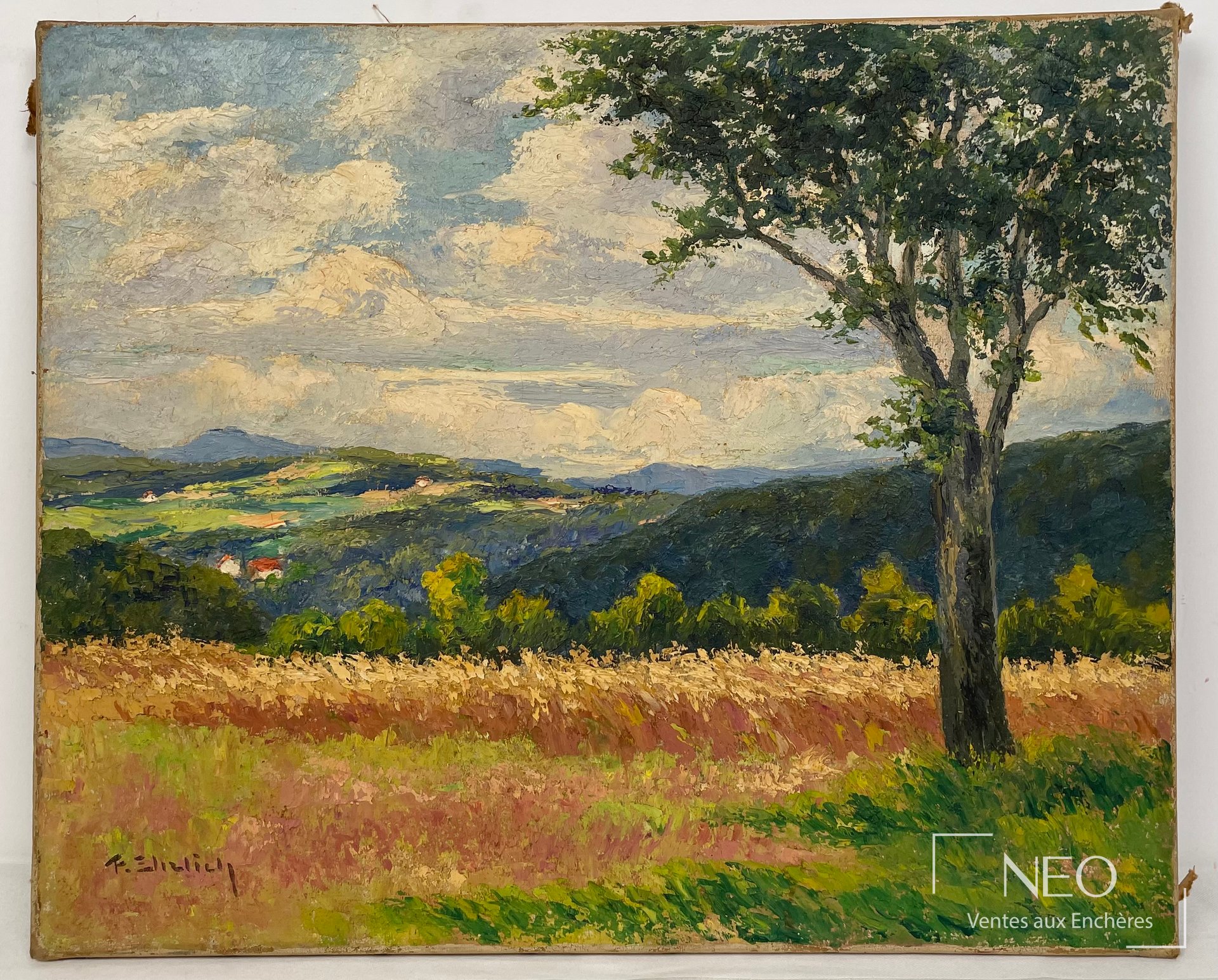 Paysage champêtre de F. Ehrlich