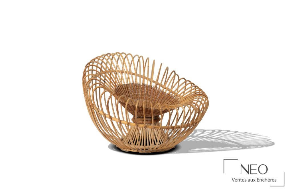 Fauteuil Soleil en rotin tressé