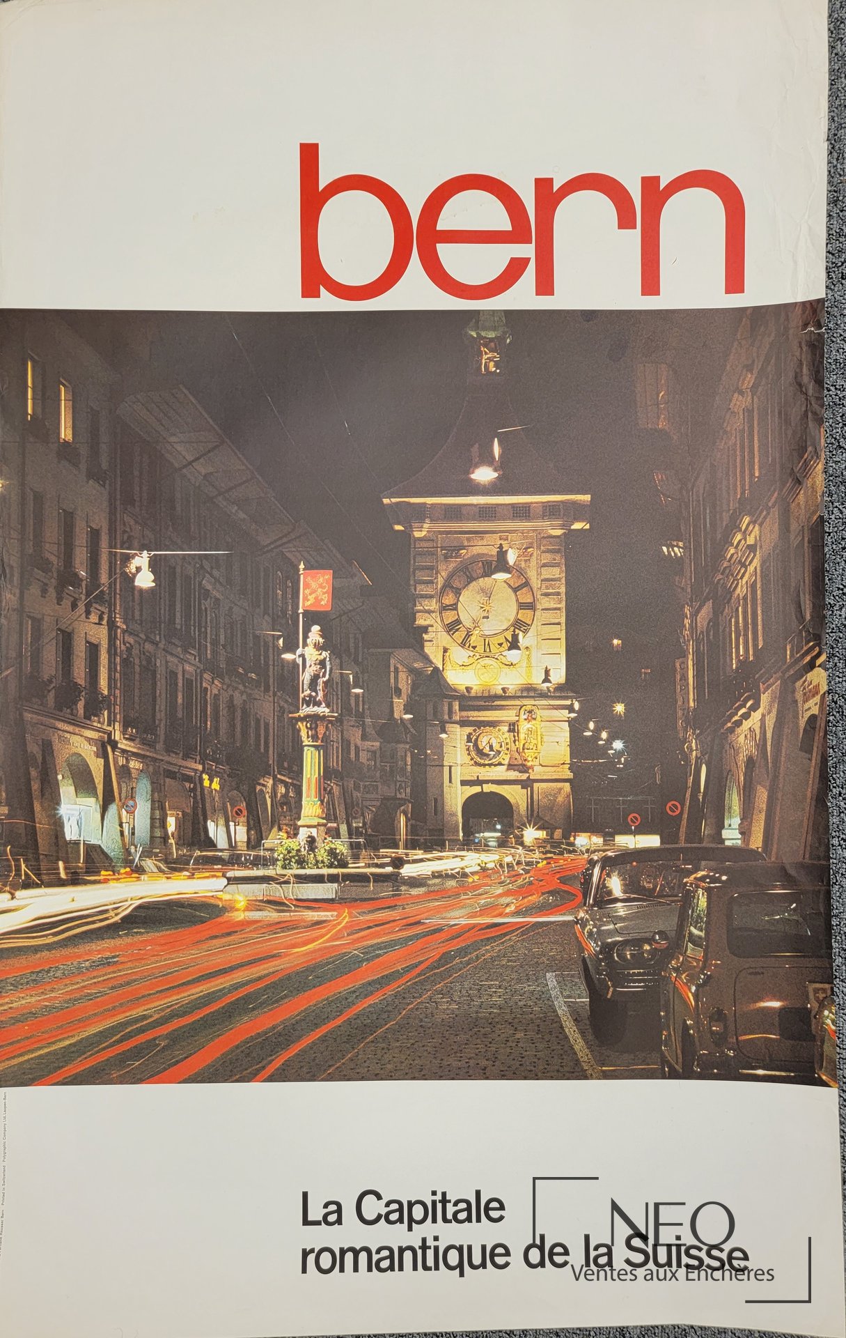 Affiche offset en couleur consacrée à Bern