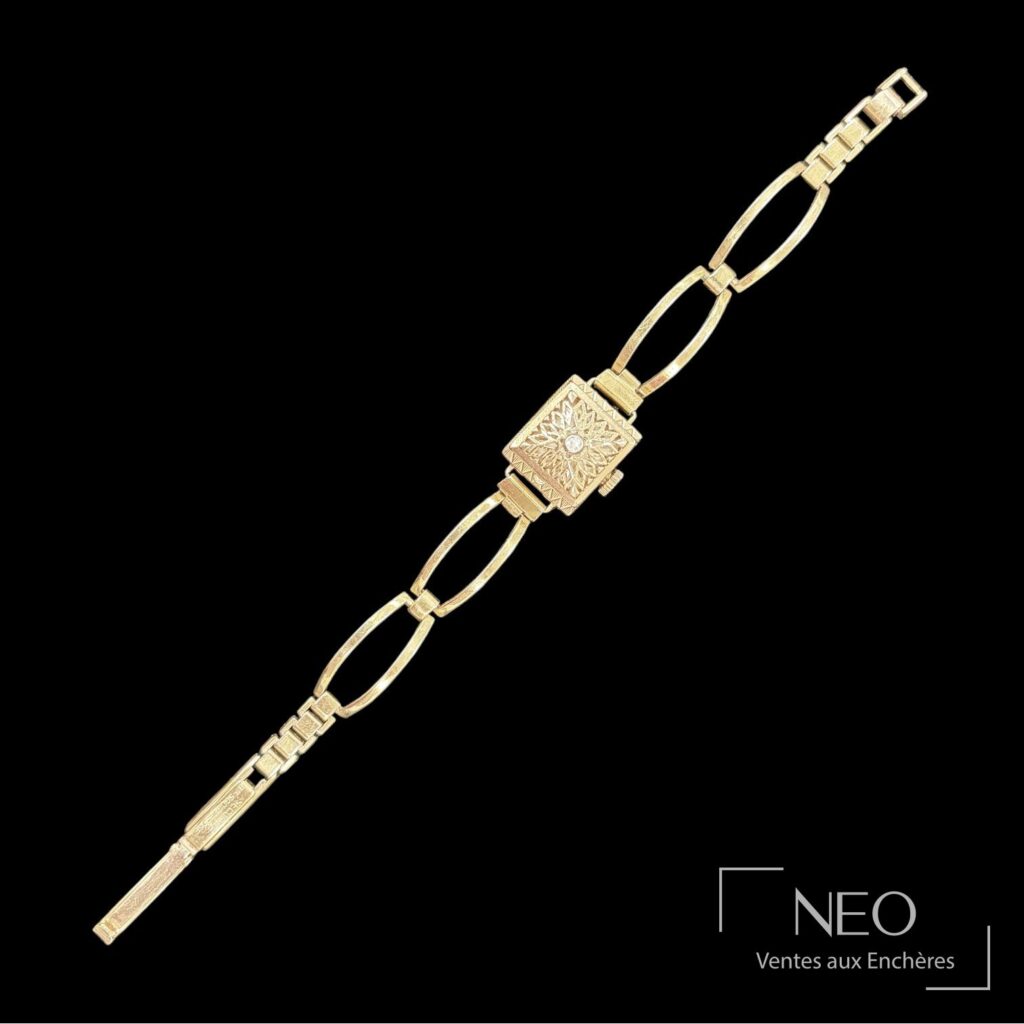 Montre bracelet FLAMOR en or jaune