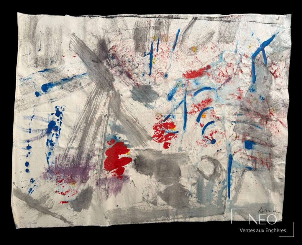 Composition abstraite de François Arnal sur toile
